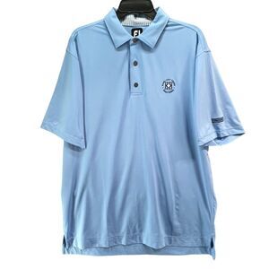 FootJoy‎ FJ Polo Mens L Blue Golf Performance Shirt Kahili GC Maui Hawaii Shirt
